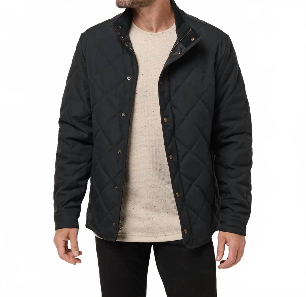 NEW TRAVISMATHEW highlander diamond-quilted jacket in black